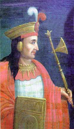 Retrato tardo imaginario del inca Pachactec; Museo Nacional de Arqueologa, Antropologa e Historia. Lima